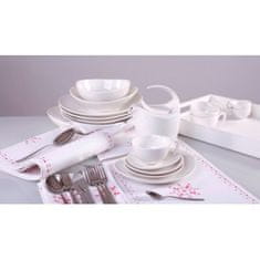 DUKA Desertni Krožnik Time 15X13 Cm Iz Belega Porcelana