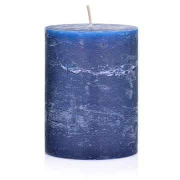 DUKA Sveča V Obliki Cilindra Fryst 10 Cm Temno Modra Parafinska