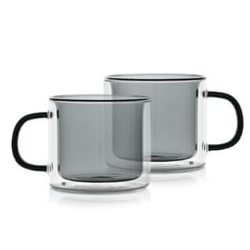 DUKA Farg Kozarci Za Kavo In Čaj 2 Kosa. 250 Ml Sivega Kozarca