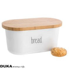 DUKA KITCHENBASIC Deska za kruh in rezanje 37x21x17 cm beli melamin