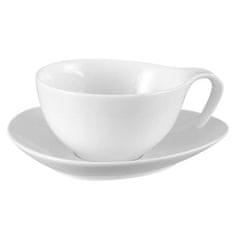 DUKA Time Skodelica S Podstavkom 350 Ml Iz Belega Porcelana