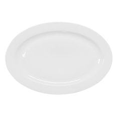DUKA Felicia Ovalni Krožnik 30 Cm Iz Belega Porcelana