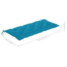 Vidaxl Vrtna klop z blazino 120 cm trden akacijev les