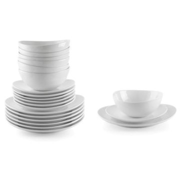 DUKA Time Jedilni Set 18 Kosov Iz Belega Porcelana