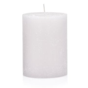 DUKA Sveča V Obliki Cilindra Fryst 10 Cm Bela Parafinska