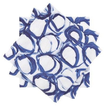 DUKA Riviera Okrogli Papirnati Prtički 20 Kosov 33X33 Cm Modri