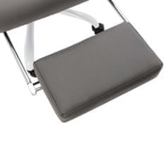 Greatstore Masažni pisarniški stol sivo umetno usnje