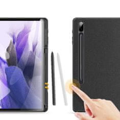 Dux Ducis Domo ovitek za Samsung Galaxy Tab S7 FE / Tab S7 Plus / Tab S8 Plus, črna