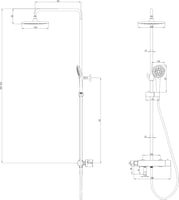 Stenska termostatska pipa LEMARK LM3772BL Bronx