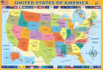 EuroGraphics Puzzle Map of the United States of America 200 kosov