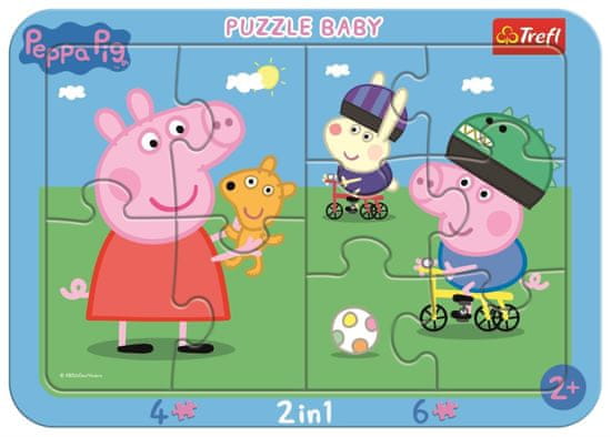 Trefl Baby puzzle Happy Pig Peppa 2 v 1, 10 kosov