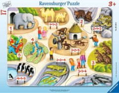 Ravensburger Puzzle Prve številke do 5 v ZOO 17 kosov