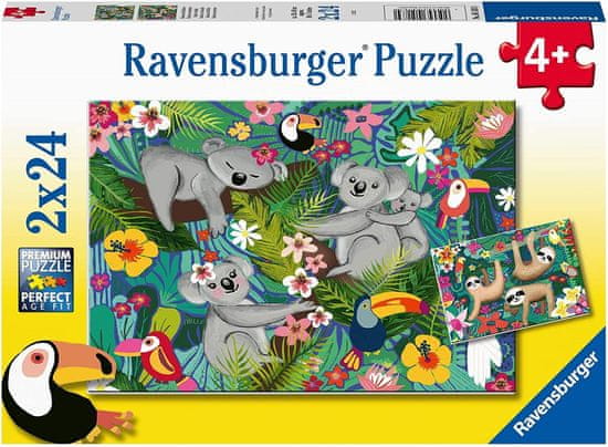 Ravensburger Puzzle Koale in lenivci 2x24 kosov