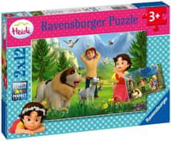Ravensburger Puzzle Heidi: Čas skupaj v gorah 2x12 kosov