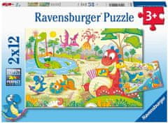 Ravensburger Puzzle Najljubši dinozavri 2x12 kosov