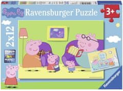 Ravensburger Puzzle Peppa Pig: Doma 2x12 kosov
