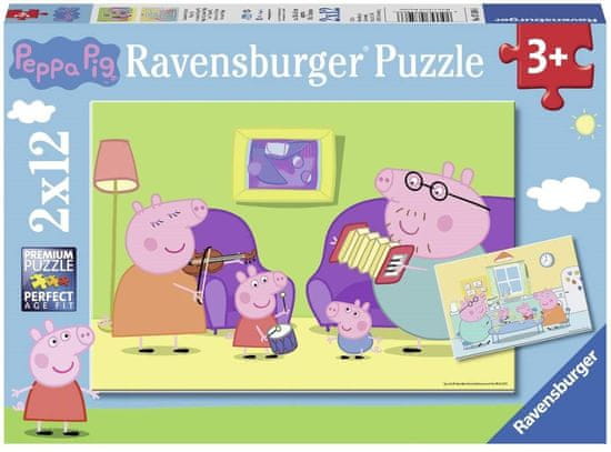 Ravensburger Puzzle Peppa Pig: Doma 2x12 kosov