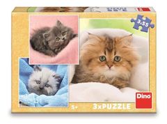 Dino Puzzle Cute kittens 3x55 kosov