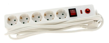 Well Razdelilec 220V 1/5 3m+STIKALO; H05VV-F 3G1.5mm2, prenapestna zaščita,