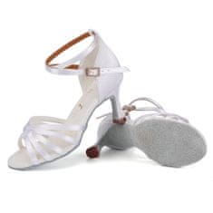 Burtan Dance Shoes Latino plesni čevlji Havana, Bela 7 cm, 42