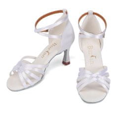 Burtan Dance Shoes Latino plesni čevlji Havana, Bela 7 cm, 36