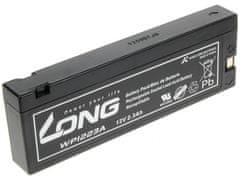 Long Dolga svinčena baterija WP1223A 12V 2.1Ah 25.2Wh za profesionalne videokamere in defibrilatorje