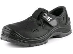 Usnjeni sandali CXS SAFETY STEEL IRON S1, črni 