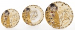 ZAKLADNICA DOBRIH I. 18 delni komplet krožnikov -dekor Klimt Poljub