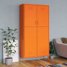 Vidaxl Garderobna omara oranžna 90x50x180 cm jeklo