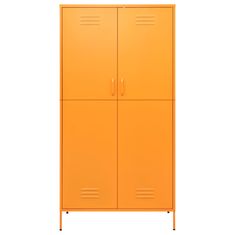 Vidaxl Garderobna omara gorčično rumena 90x50x180 cm jeklo