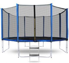 Aga Sport Pro Trampolin 366 cm Modra + zaščitna mreža + lestev