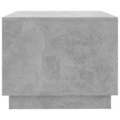 Greatstore Klubska mizica betonsko siva 102,5x55x44 cm iverna plošča