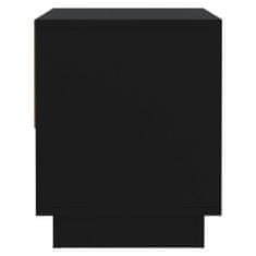 Greatstore Nočna omarica črna 45x34x44 cm iverna plošča