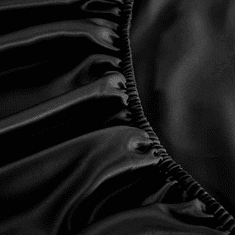 Silk Factory Svilena rjuha s elastiko - Midnight Black , 90x200