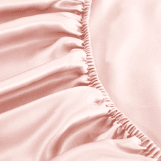 Silk Factory Svilena rjuha s elastiko - Pearl Pink , 90x200