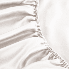 Silk Factory Svilena rjuha s elastiko - Ivory White , 150x190