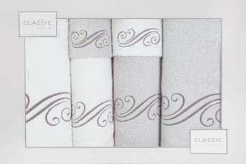 Eurofirany Brisača Aqua 2 kosa 30X50 cm, 2 kosa 50X90 cm, 2 kosa. 70X140 cm bela