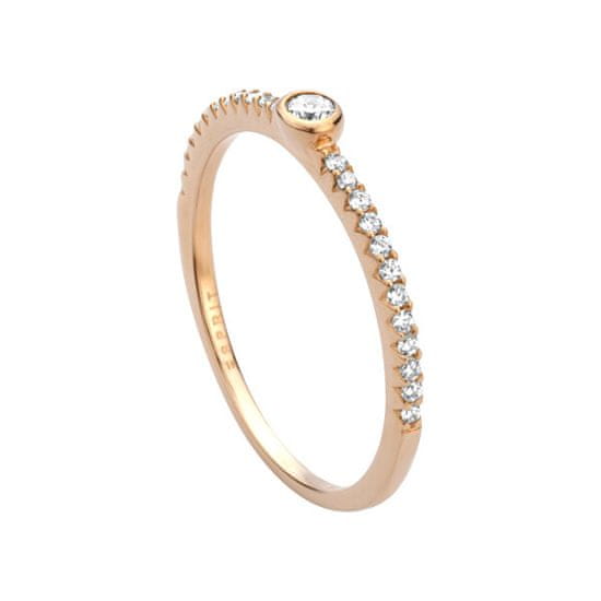 Esprit Bleščeč bronast prstan s kristali ESRG008311