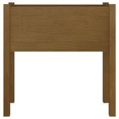 Vidaxl Vrtno cvetlično korito medeno rjavo 70x31x70 cm trdna borovina