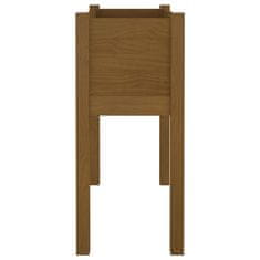 Vidaxl Vrtno cvetlično korito medeno rjavo 70x31x70 cm trdna borovina