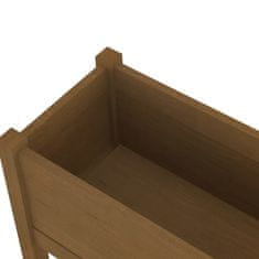 Vidaxl Vrtno cvetlično korito medeno rjavo 70x31x70 cm trdna borovina