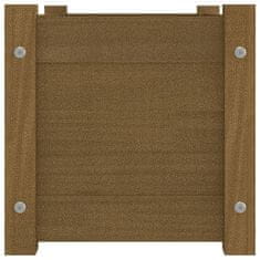 Vidaxl Vrtno cvetlično korito medeno rjavo 60x31x31 cm trdna borovina