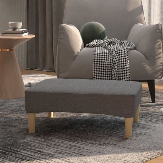 Vidaxl Stolček za noge svetlo siv 78x56x32 cm blago