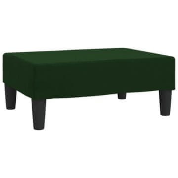 Greatstore Stolček za noge temno zelen 78x56x32 cm žamet
