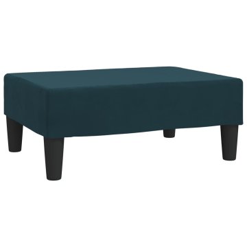 Greatstore Stolček za noge moder 78x56x32 cm žamet