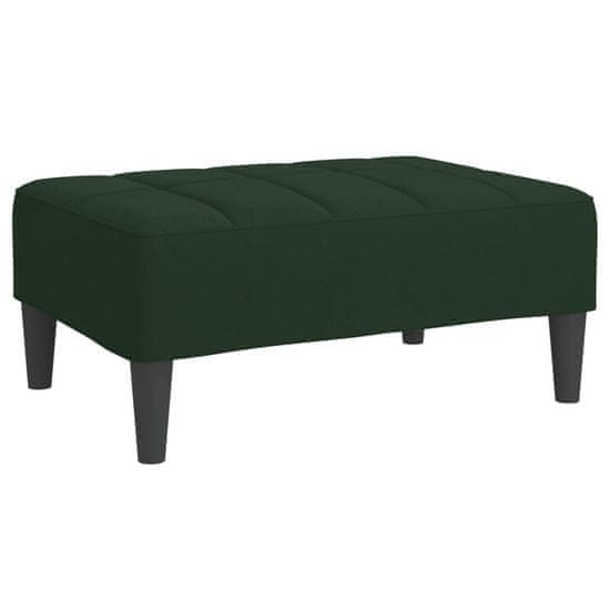 Vidaxl Stolček za noge temno zelen 78x56x32 cm žamet
