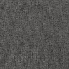 Greatstore 2-sedežni kavč, temno siv, oblazinjen s tkanino
