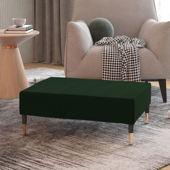 Vidaxl Stolček za noge temno zelen 78x56x32 cm žamet