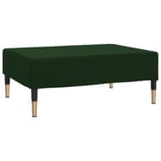 Vidaxl Stolček za noge temno zelen 78x56x32 cm žamet