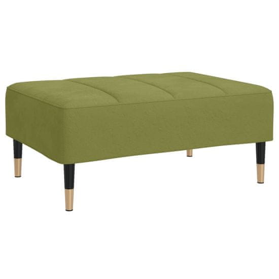 Vidaxl Stolček za noge svetlo zelen 78x56x32 cm žamet